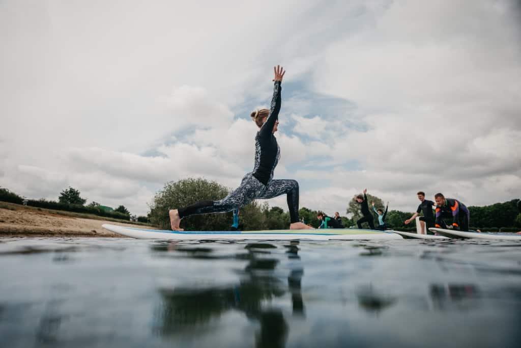 Warriors (Virabadhrasana) Yoga Pose - Surfers