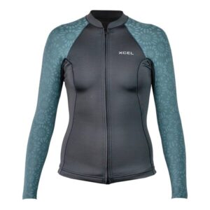 Women's surf jacket - Long-sleeved surfing jacket front zip